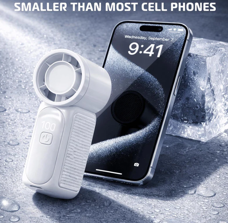 Arvelo's Mini Hand Held Fan Rechargeable USB- C Small Portable Personal Cooling