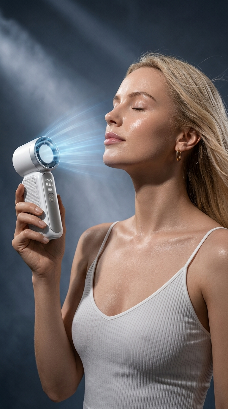 Arvelo's Mini Hand Held Fan Rechargeable USB- C Small Portable Personal Cooling