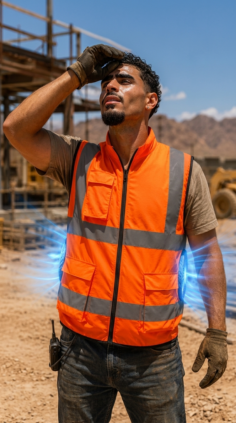 Arvelos Cooling Vest Rechargeable Fan Powered Cooling Vest for Outdoor Work
